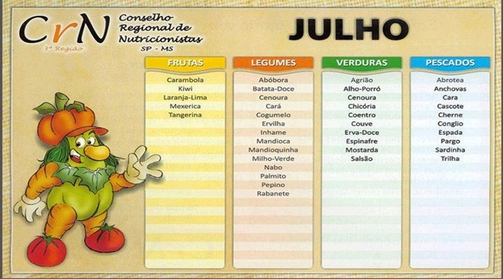 Alimentos da Safra de Julho